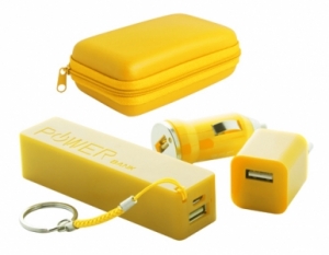  usb "Rebex" USB charger and power bank set-yellow