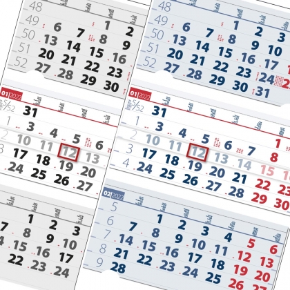 Работни календари 3 тела Елит