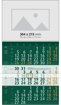 Календар Лукс | Зелен