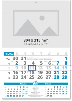 Работен календар Универсал Мини Синьо