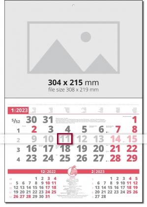 Работен календар Универсал Мини Червен