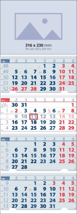 Календар 4 тела Елит Син 2023