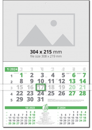 Работен календар Универсал Мини Зелено