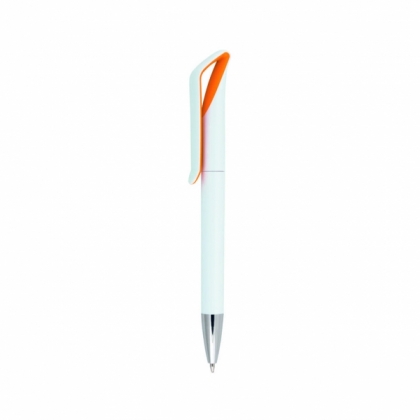 Пластмасова химикалка MP-9147 бяло и оранжево