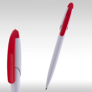 химикалка обла бяло-червено