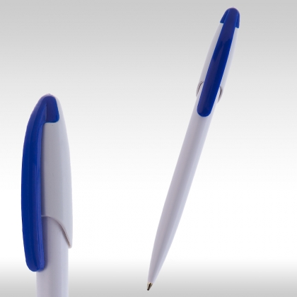 химикалка обла бяло-синьо
