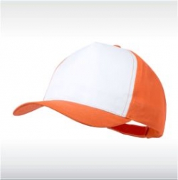 Оранж/бяло бейзболна шапка