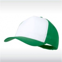 Зелена/бяло бейзболна шапка