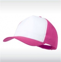 Розова/бяло бейзболна шапка