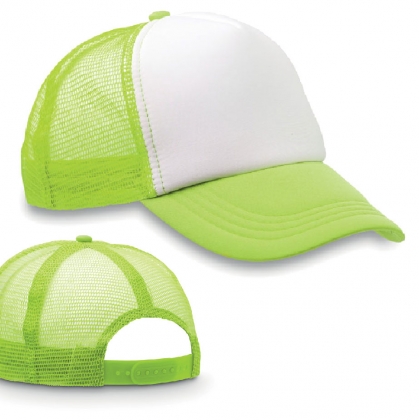 Неоново зелена бейзболна шапка с мрежа MO8594-68
