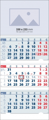 Календар 3 тела Елит - Син календар