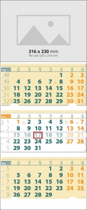 работен календари Елит сиво, черно, жълто