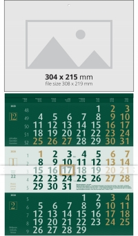 Календар Лукс | Зелен
